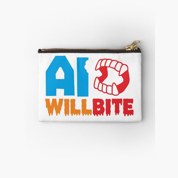 Item preview, AI WILL BITE - STICKER, AI, IT, INFORMATIVE, TYPOGRAPHY, WARN, CARE designed and sold by 440CREATIVES.