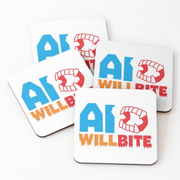 Item preview, AI WILL BITE - STICKER, AI, IT, INFORMATIVE, TYPOGRAPHY, WARN, CARE designed and sold by 440CREATIVES.