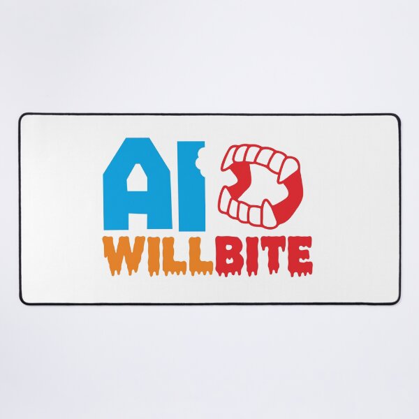 Item preview, AI WILL BITE - STICKER, AI, IT, INFORMATIVE, TYPOGRAPHY, WARN, CARE designed and sold by 440CREATIVES.