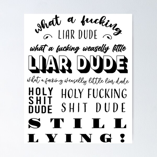 Item preview, Hasan Piker - What A Liar Dude Typography designed and sold by ri-npiegel.