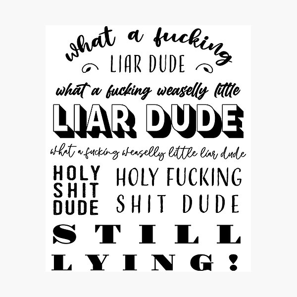 Item preview, Hasan Piker - What A Liar Dude Typography designed and sold by ri-npiegel.