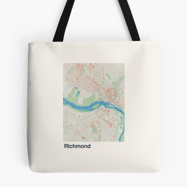 Artikelvorschau, Minimalistische Kartenkunst von Richmond entworfen und verkauft von MapsNerd.