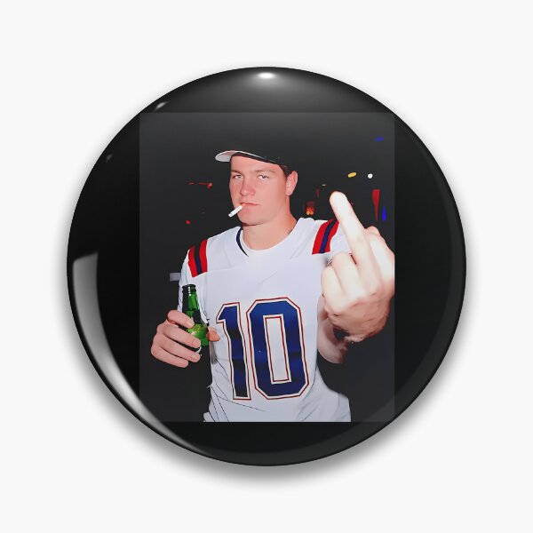 Item preview, Drake Maye Flipping The Bird Drinking Funny designed and sold by ParadiM-eadors-.