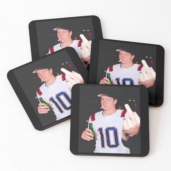 Item preview, Drake Maye Flipping The Bird Drinking Funny designed and sold by ParadiM-eadors-.