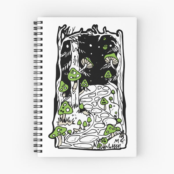 Item preview, Glowing Path Of Mushrooms Enchanted Green Mushroom Forest designed and sold by Lauraacox-Art.
