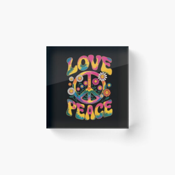 Item preview, Love Peace Tie Dye Hippie Flower Power designed and sold by Hommatewel.