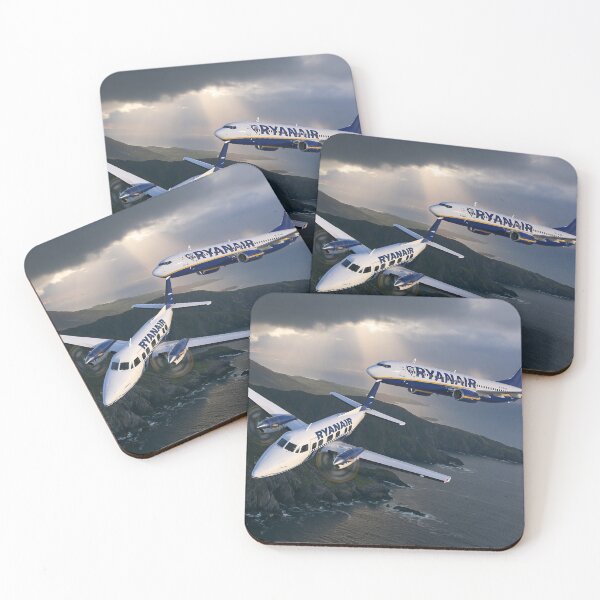 Item preview, Ryanair 737 And Turboprop Storm Skies Illustration designed and sold by Skyframe Aviation.
