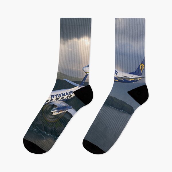 Item preview, Ryanair 737 And Turboprop Storm Skies Illustration designed and sold by Skyframe Aviation.
