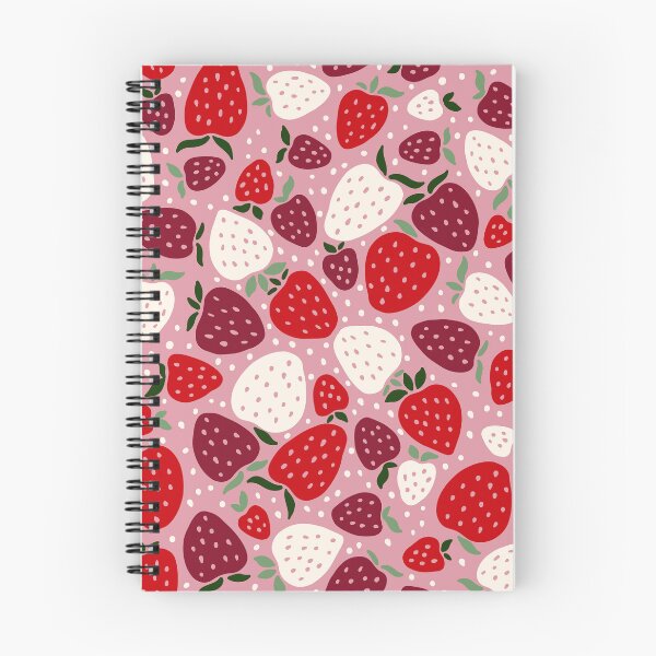 Item preview, Retro Strawberries on Dusty Pink with Red Burgundy and Ivory designed and sold by Nobody Shadow Art.