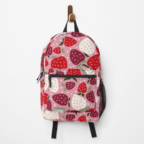 Item preview, Retro Strawberries on Dusty Pink with Red Burgundy and Ivory designed and sold by Nobody Shadow Art.