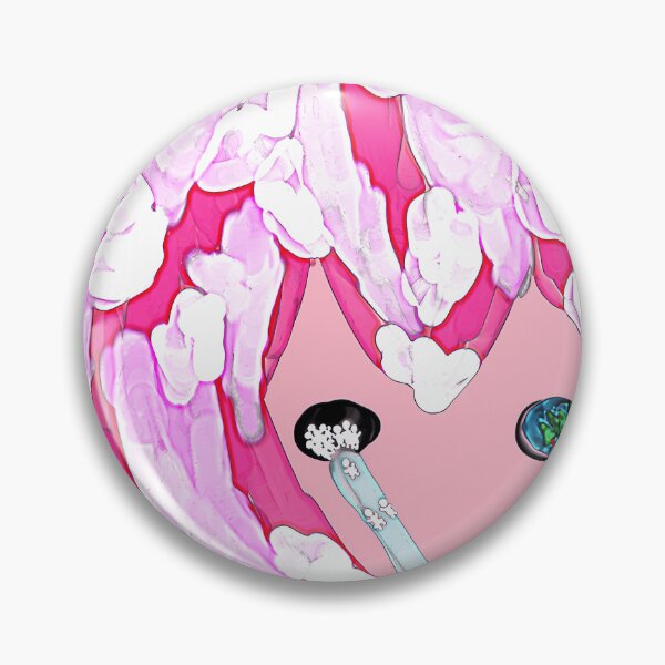 Item preview, Pink Bubblegum Slime Dripping Abstract Canvas Print designed and sold by CosmicStatic.