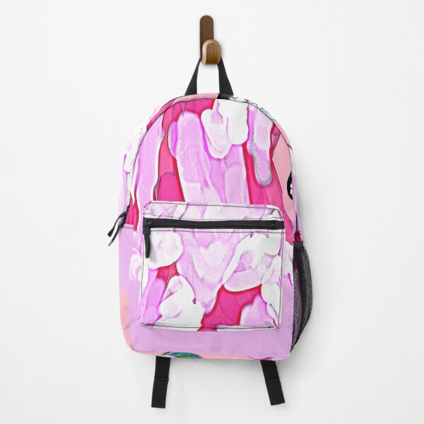 Item preview, Pink Bubblegum Slime Dripping Abstract Canvas Print designed and sold by CosmicStatic.