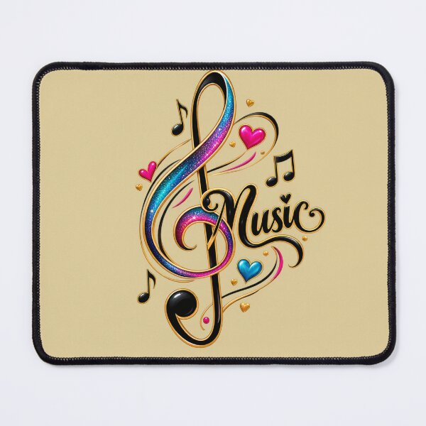 Item preview, Colorful Music Clef Heart Graphic designed and sold by ShivCraftStudio.