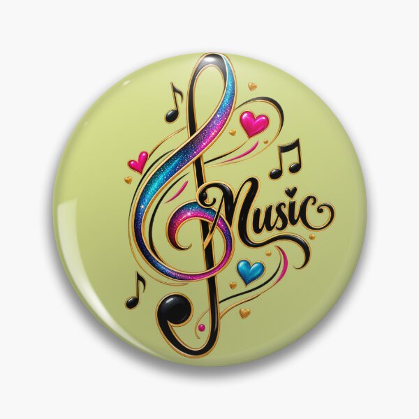 Item preview, Colorful Music Clef Heart Graphic designed and sold by ShivCraftStudio.