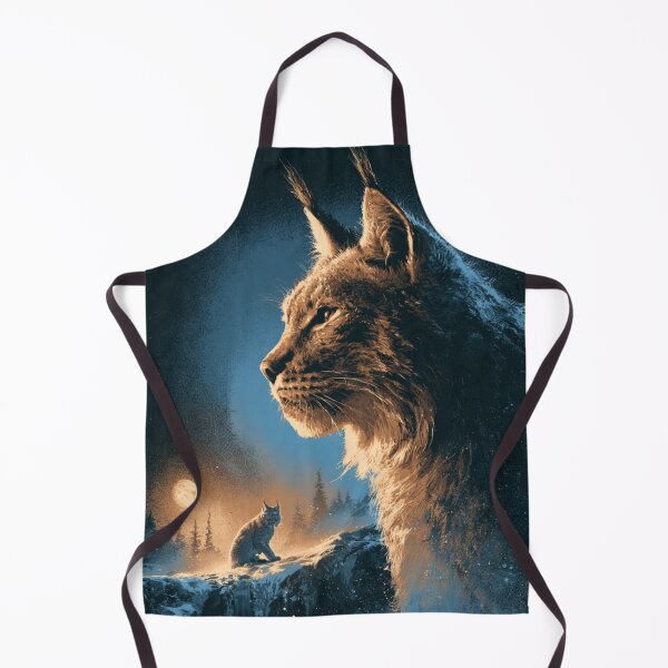 Item preview, Majestic Lynx Moon Winter Wildcat Feline Art designed and sold by NicolasGlowArt.