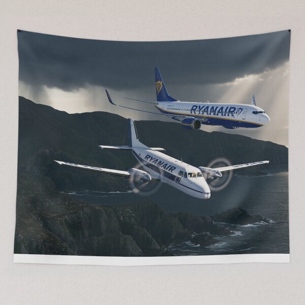 Item preview, Ryanair Coastal Formation Aviation Illustration designed and sold by Skyframe Aviation.