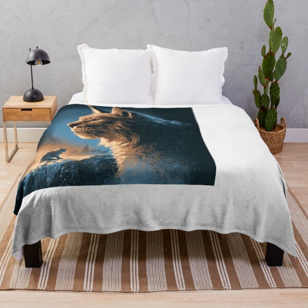 Item preview, Majestic Lynx Moon Winter Wildcat Feline Art designed and sold by NicolasGlowArt.
