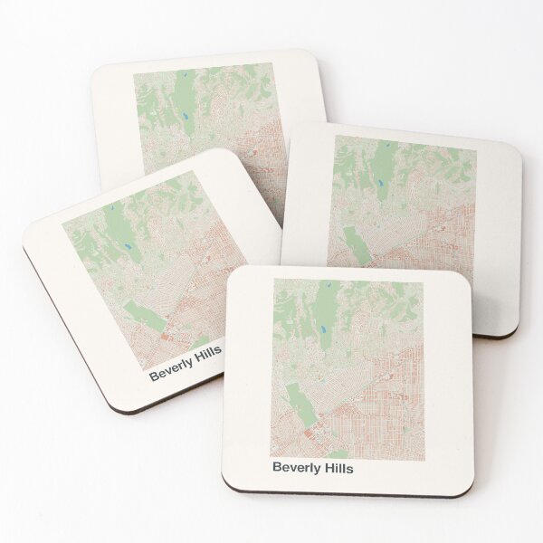 Item preview, Beverly Hills Minimalistic Map Art designed and sold by MapsNerd.