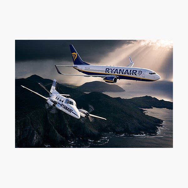 Item preview, Ryanair Wings Over The Atlantic Aviation Illustration designed and sold by Skyframe Aviation.