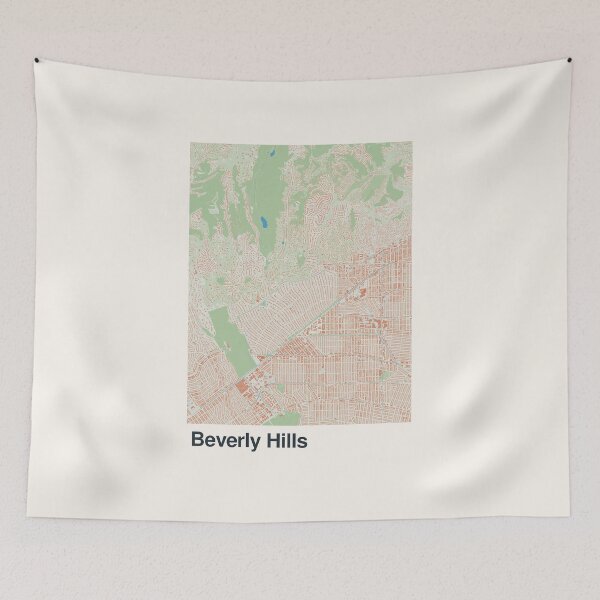 Item preview, Beverly Hills Minimalistic Map Art designed and sold by MapsNerd.