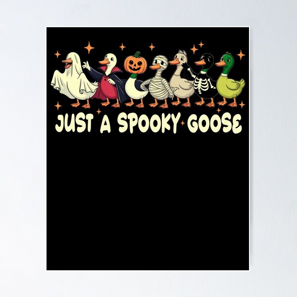 Item preview, Just A Spooky Goose Cute Halloween Ducks Costume Party Retro Spooky Season designed and sold by elongatedjazz.