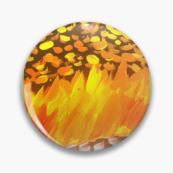 Item preview, Fiery Orange Forest Canopy Golden Foliage Painting designed and sold by CosmicStatic.