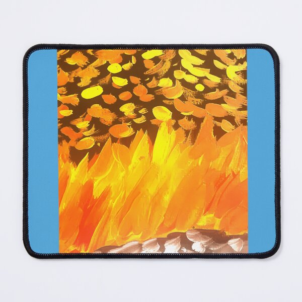 Item preview, Fiery Orange Forest Canopy Golden Foliage Painting designed and sold by CosmicStatic.