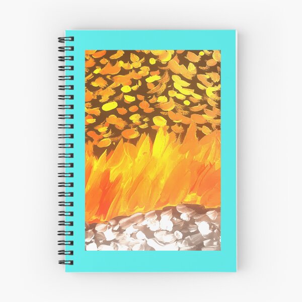 Item preview, Fiery Orange Forest Canopy Golden Foliage Painting designed and sold by CosmicStatic.