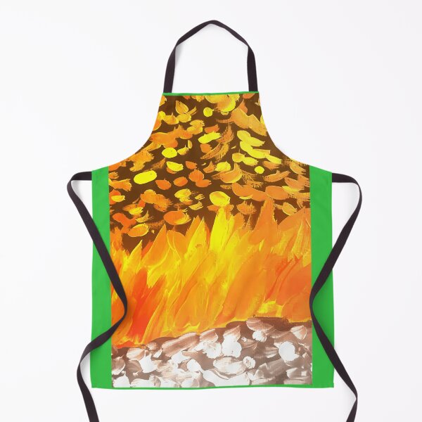 Item preview, Fiery Orange Forest Canopy Golden Foliage Painting designed and sold by CosmicStatic.