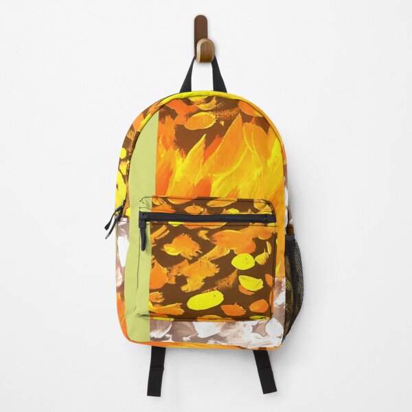 Item preview, Fiery Orange Forest Canopy Golden Foliage Painting designed and sold by CosmicStatic.