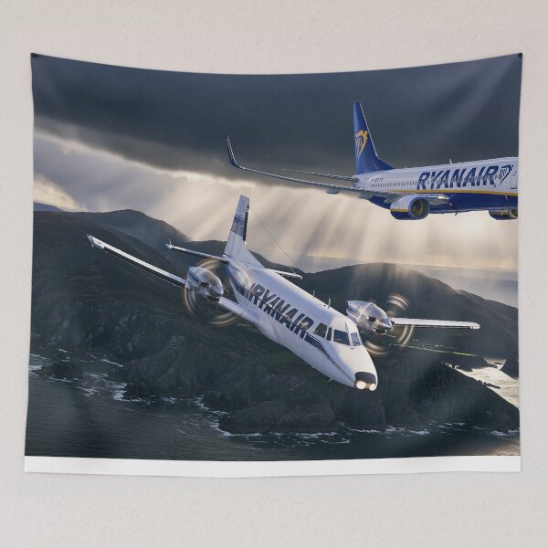 Item preview, Ryanair Heritage And Modern Flight Illustration designed and sold by Skyframe Aviation.