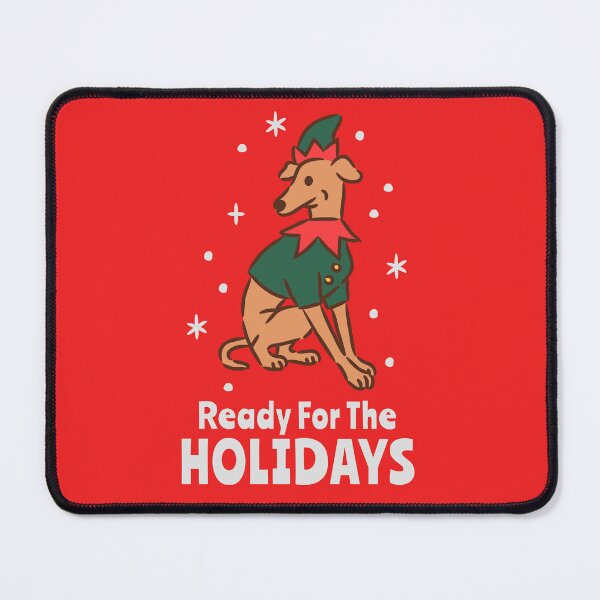 Item preview, Greyhound Dog wearing Cute Christmas Elf Costume designed and sold by monkik.
