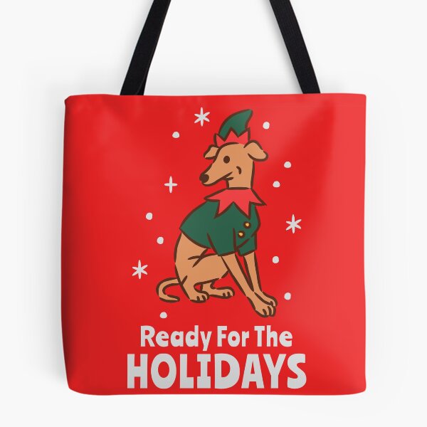 Item preview, Greyhound Dog wearing Cute Christmas Elf Costume designed and sold by monkik.