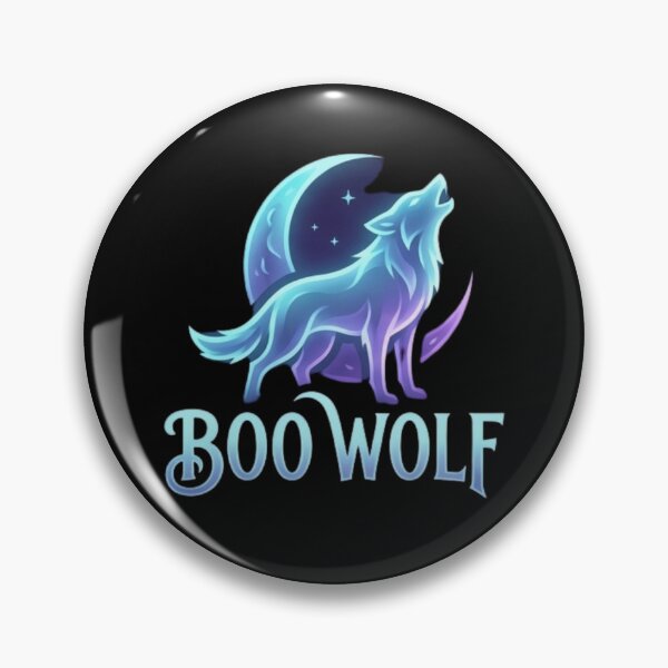Item preview, BOO WOLF - Ethereal Spirit Wolf and Celestial Moon designed and sold by NightshadeWolfs.