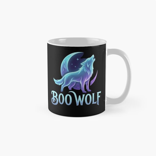 Item preview, BOO WOLF - Ethereal Spirit Wolf and Celestial Moon designed and sold by NightshadeWolfs.