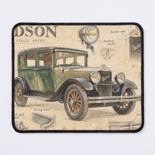 Item preview, Vintage Hudson – Mechanic’s Sketchbook Artwork designed and sold by Russell Thorne.