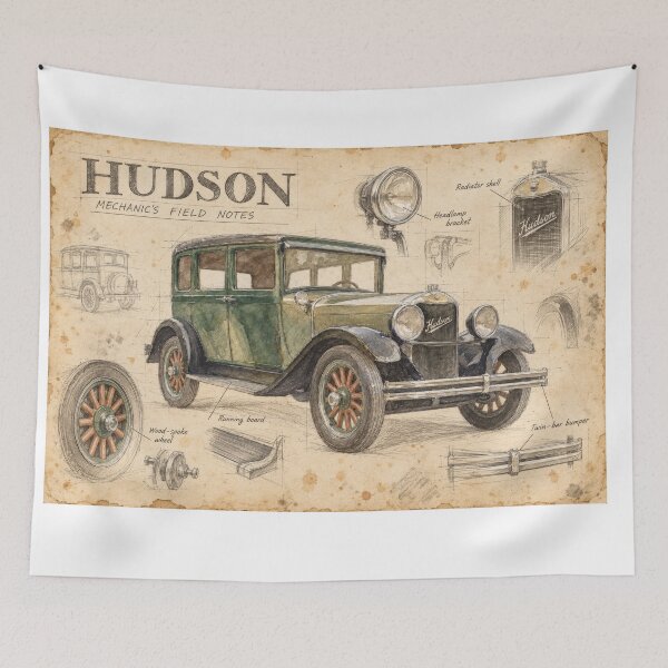 Item preview, Vintage Hudson – Mechanic’s Sketchbook Artwork designed and sold by Russell Thorne.