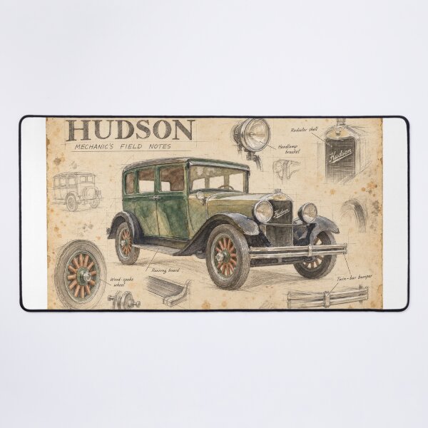 Item preview, Vintage Hudson – Mechanic’s Sketchbook Artwork designed and sold by Russell Thorne.