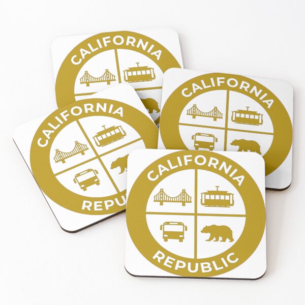 Item preview, California Republic - Thick Line Badge - White Interior - San Francisco designed and sold by CozyandBright91.
