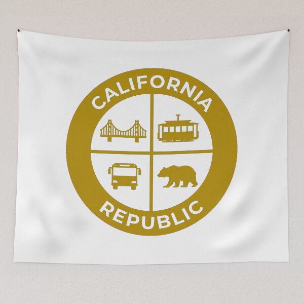 Item preview, California Republic - Thick Line Badge - White Interior - San Francisco designed and sold by CozyandBright91.