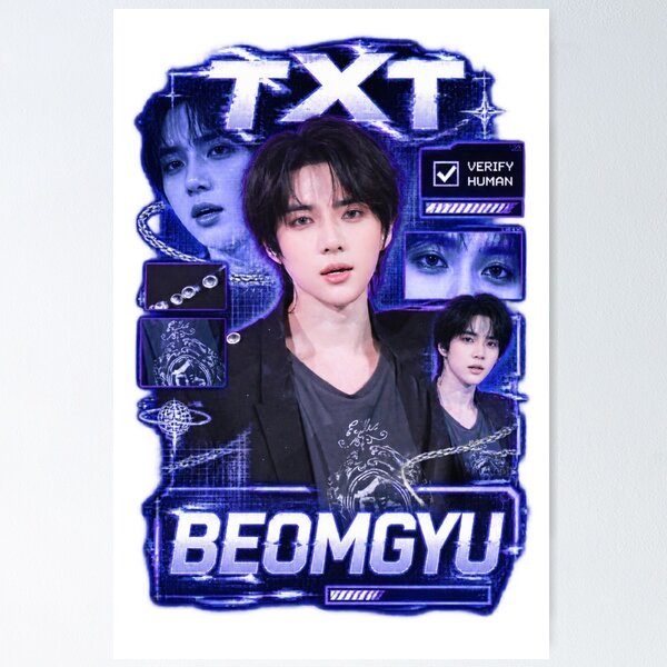 Item preview, Electric Blue Cyber Visual TXT Beomgyu Iconic Stage designed and sold by Valeree Store.