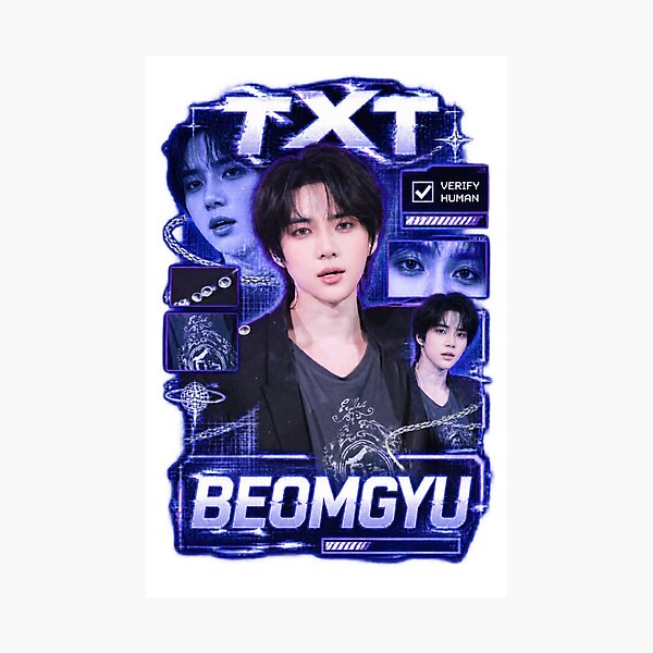 Item preview, Electric Blue Cyber Visual TXT Beomgyu Iconic Stage designed and sold by Valeree Store.