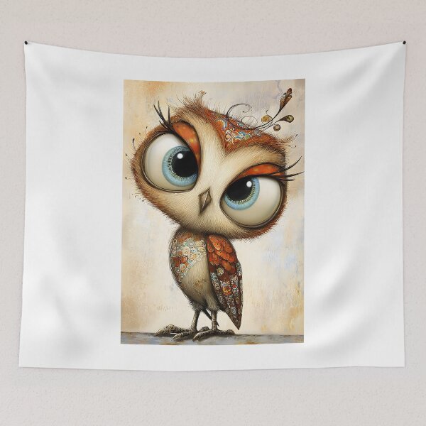 Item preview, Whimsical Owl with Intricate Patterns and Colors designed and sold by Artessie.