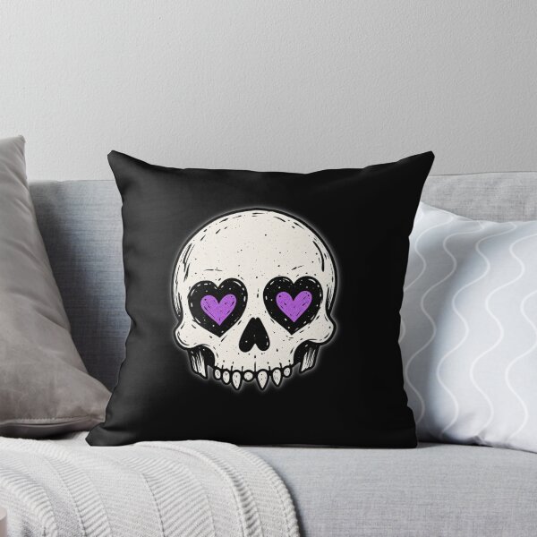 Item preview, Purple Heart Eyes Cute Skull designed and sold by stickoala.