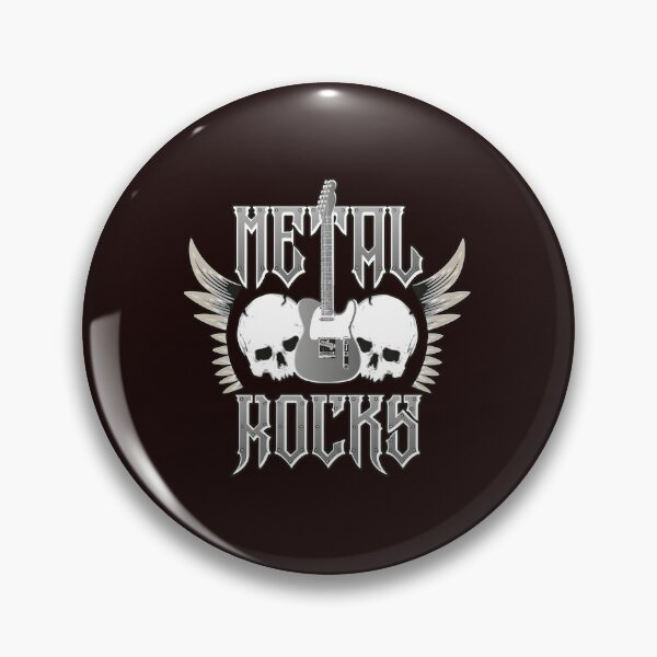 Item preview, Metal Rocks Skulls Wings Guitar Emblem designed and sold by TorreyMichael.