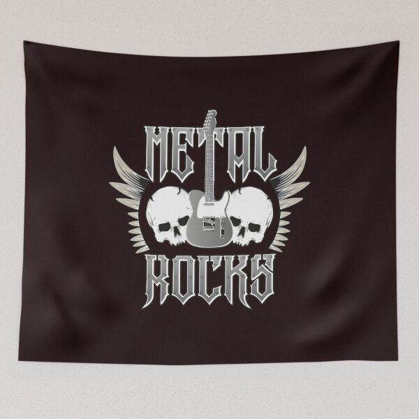 Item preview, Metal Rocks Skulls Wings Guitar Emblem designed and sold by TorreyMichael.