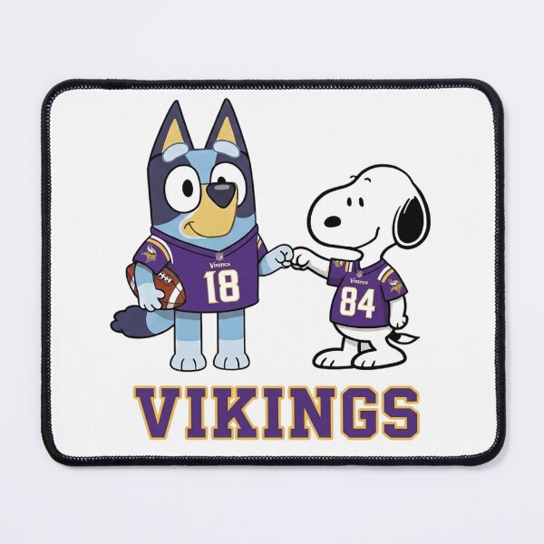 Item preview, Bluey And Snoopy Minnesota Football Buddies designed and sold by DamianRoy88.