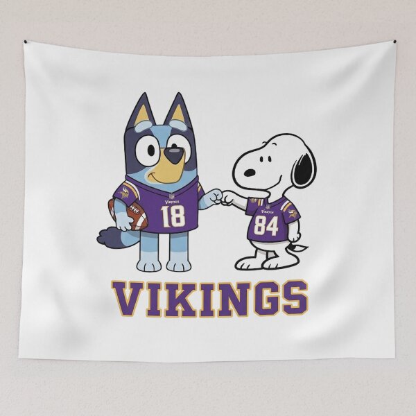 Item preview, Bluey And Snoopy Minnesota Football Buddies designed and sold by DamianRoy88.