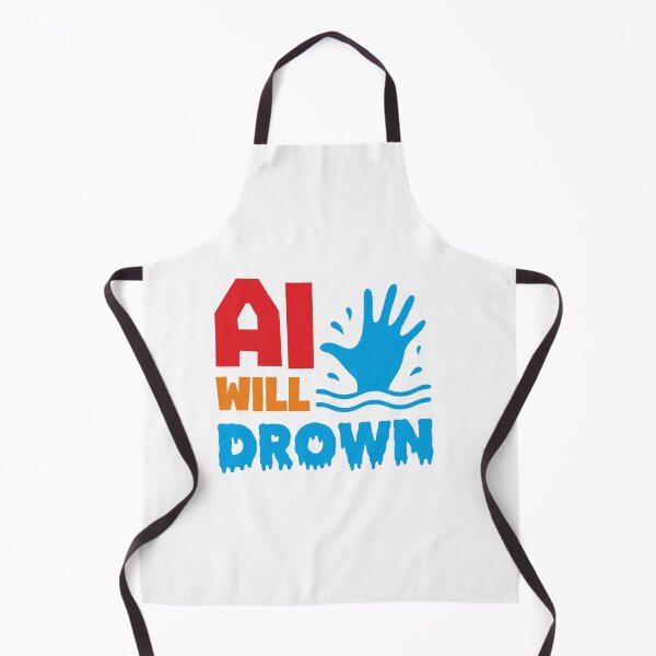 Item preview, AI WILL DROWN - STICKER, AI, IT, INFORMATIVE, TYPOGRAPHY, WARN, CARE designed and sold by 440CREATIVES.