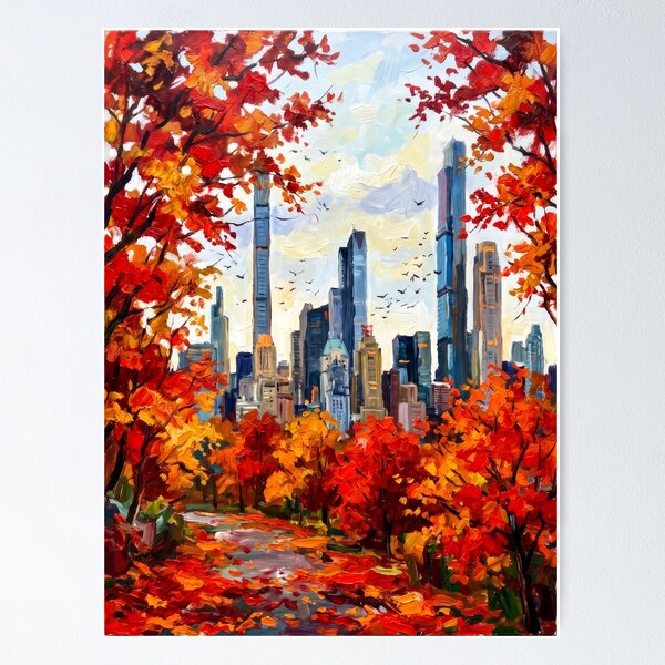 Artikelvorschau, Herbstfarben im Central Park entworfen und verkauft von RedPeaStudio.